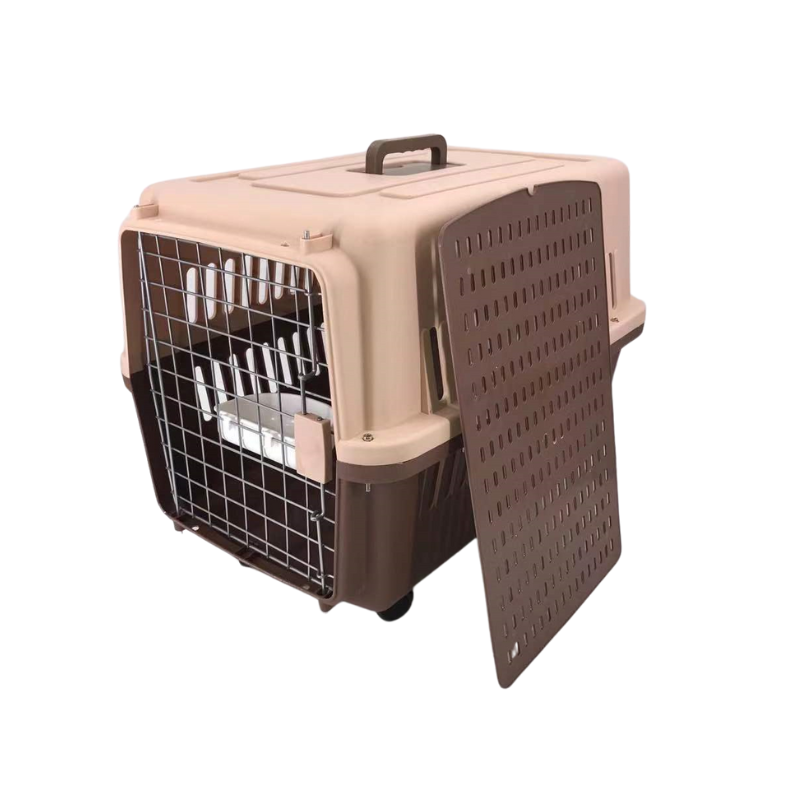 YES4PETS large brown pet carrier for cats and dogs – spacious and secure travel bag