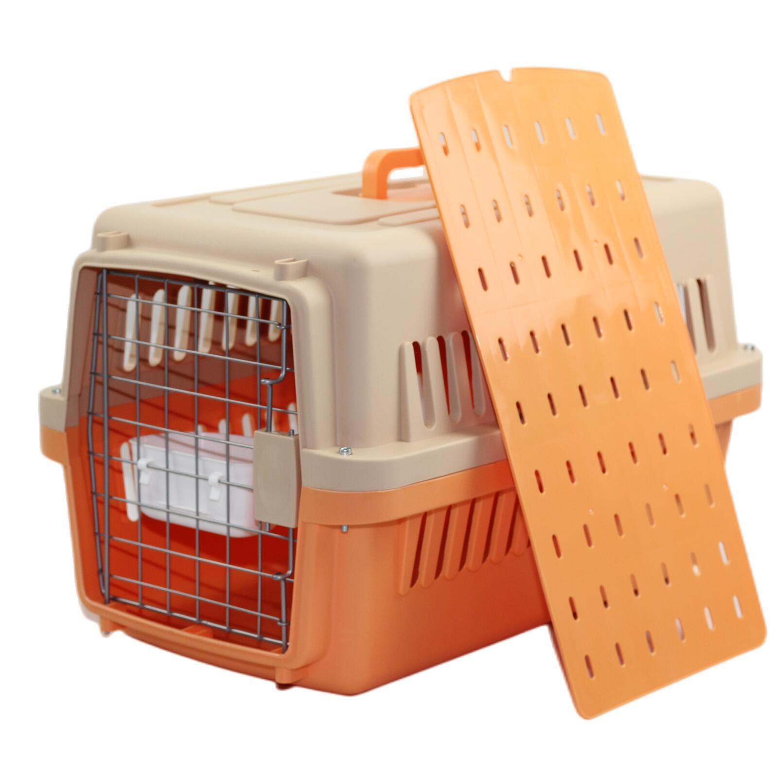YES4PETS small orange pet carrier for cats and dogs – compact and travel-friendly