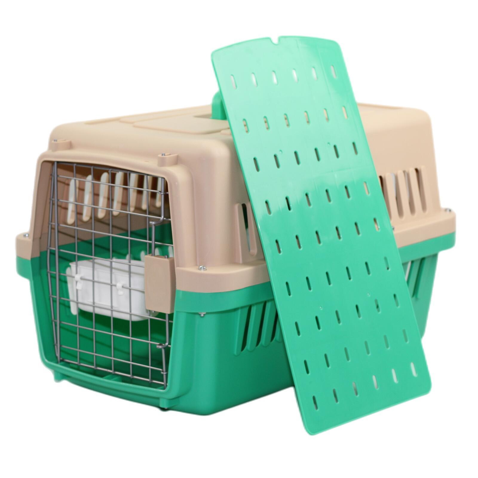 YES4PETS medium green pet carrier for cats and small dogs – comfortable and durable travel bag