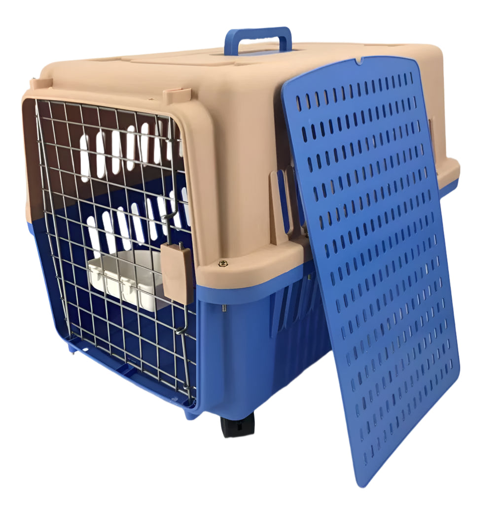 YES4PETS large blue pet carrier for cats and dogs – spacious and comfortable travel bag