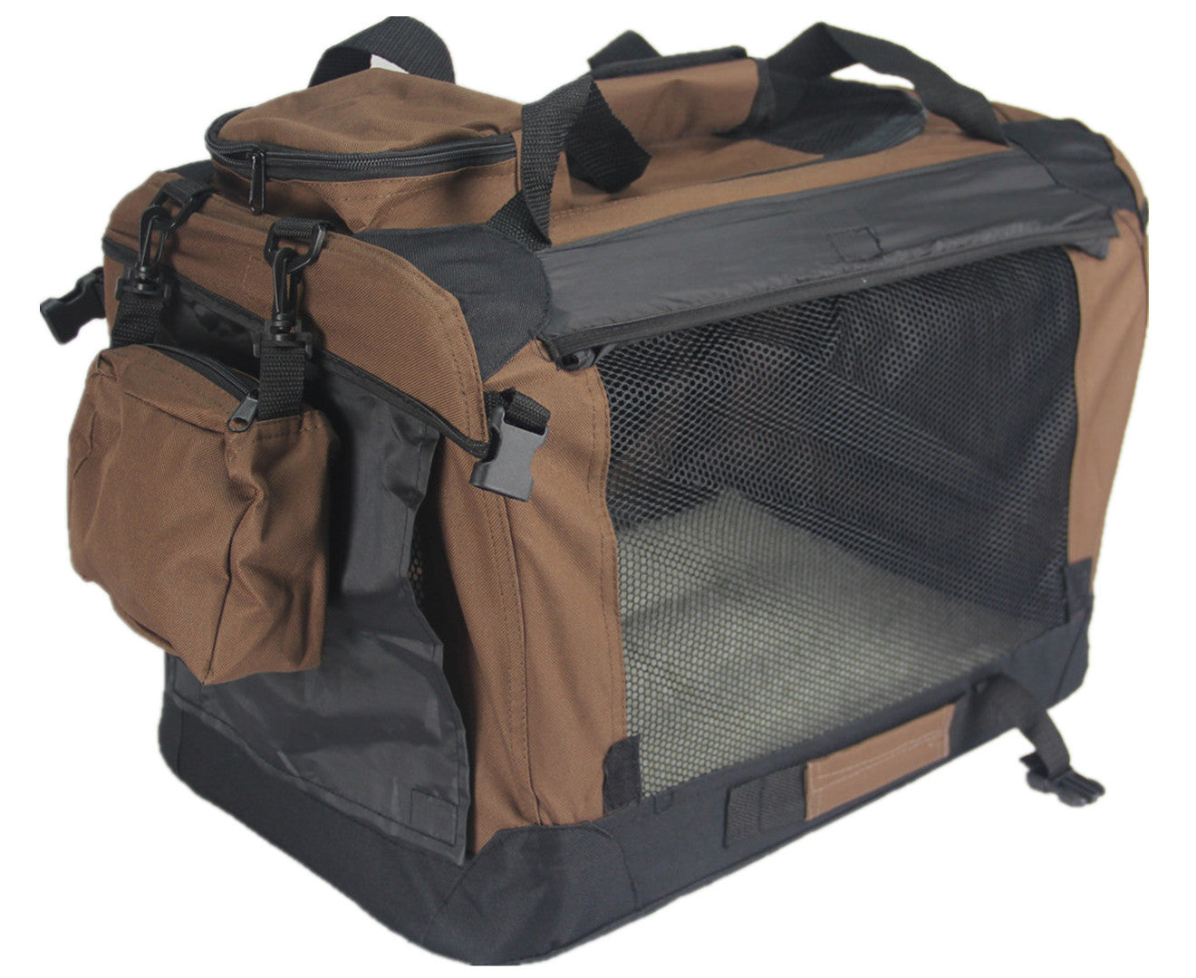 YES4PETS XL brown foldable pet crate for cats and dogs – spacious and durable