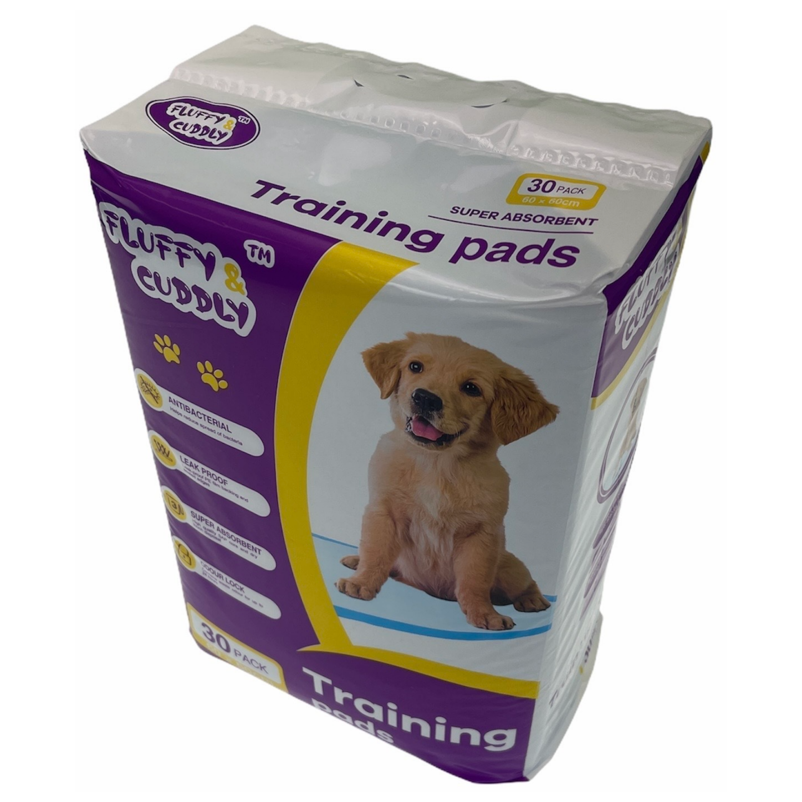 30 pack of 60x60cm puppy toilet training pads, absorbent and leak-proof