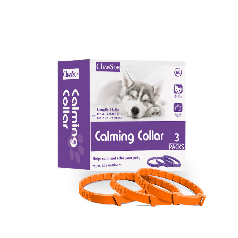 Orange Calming Collars for Dogs - 3 Pack