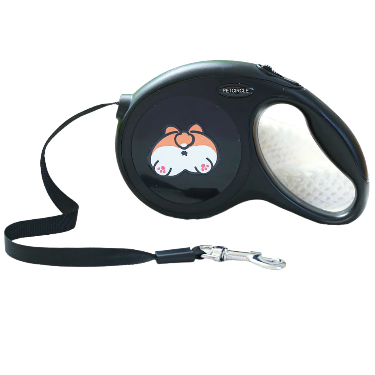 Black Corgi Buttocks 5m Cartoon Retractable Dog Leash