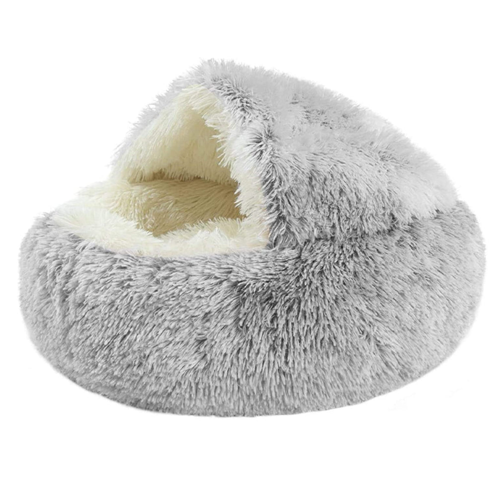 Cozy Burrowing Cave Pet Bed for Dogs and Cats
