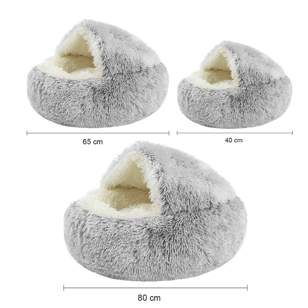 Cozy Burrowing Cave Pet Bed for Dogs and Cats