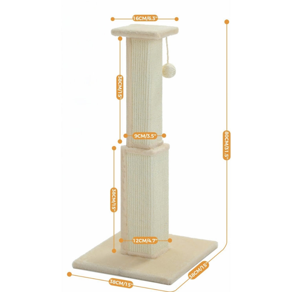 80CM Cat Scratching Post for Indoor Cat Scratcher