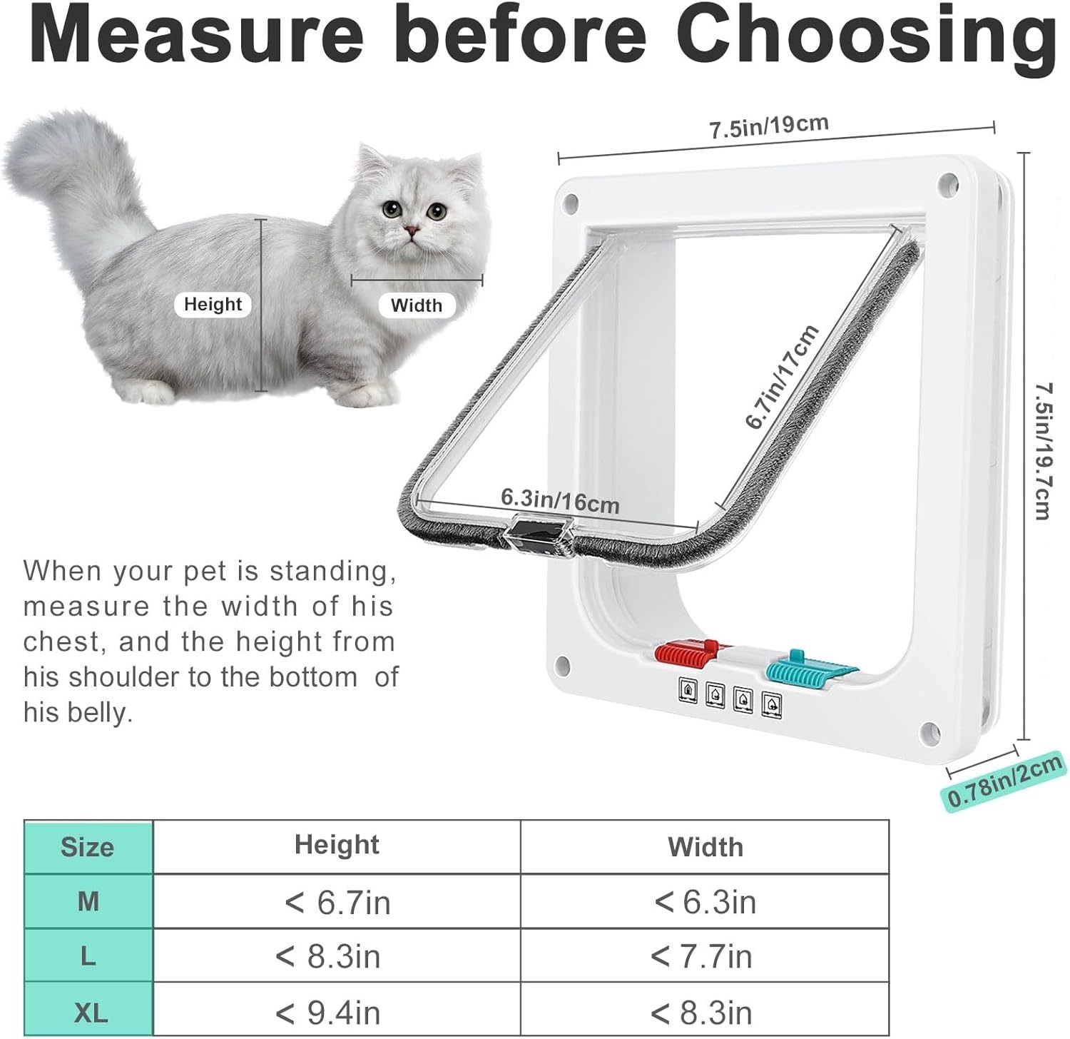 Thin Cat Door For Windows  And Sliding Door