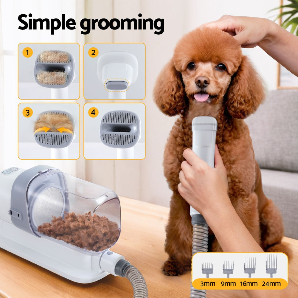 i.Pet Pet Grooming Kit Vacuum Dog Cat Hair Dryer Remover Clipper