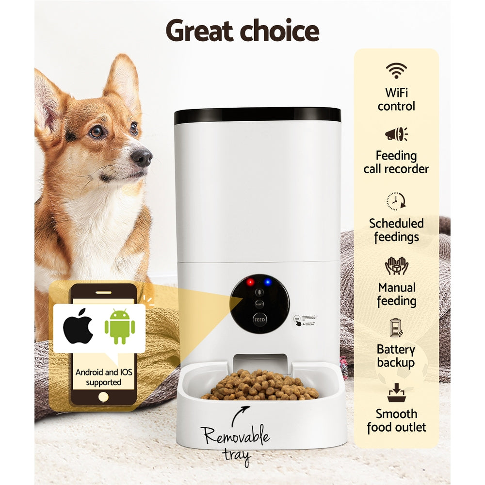Automatic Pet Feeder 6L Wifi Auto for Dogs and Cats