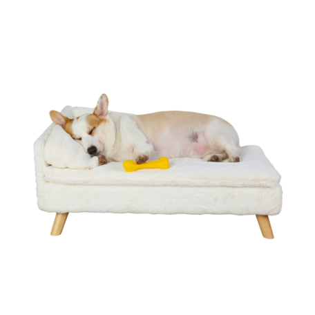 Elevated Pet Bed Nordic Pet Stool Bed with Waterproof Cozy Pad