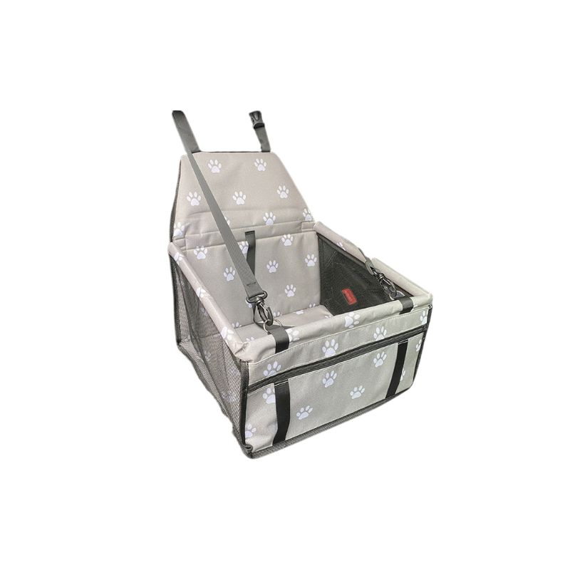 Gray footprints Portable Pet Car Seat for Dogs and Cats