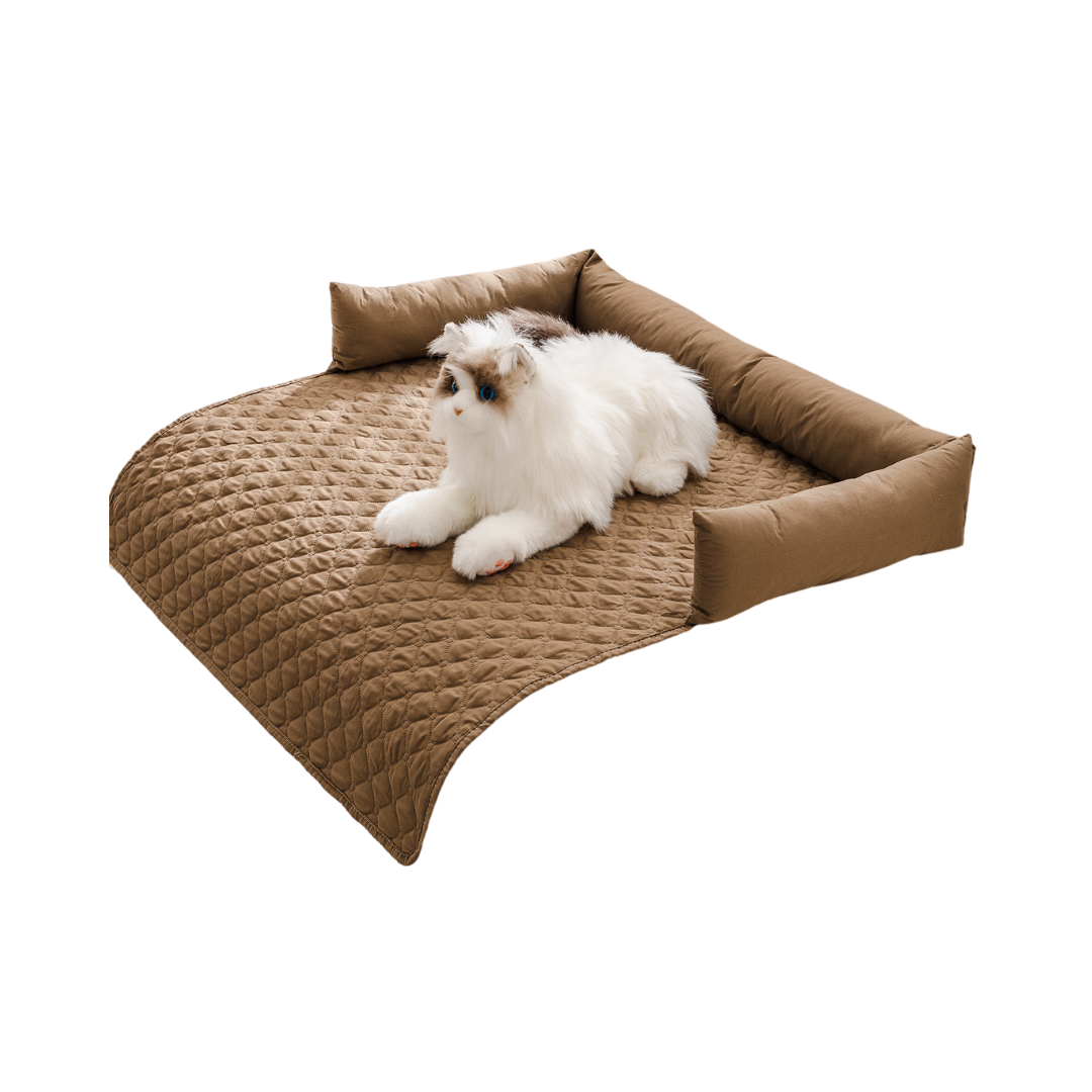90*90CM Brown Waterproof & Scratch-Resistant Pet Sofa