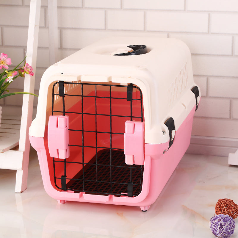 YES4PETS Small Plastic Pet Carrier – Pink