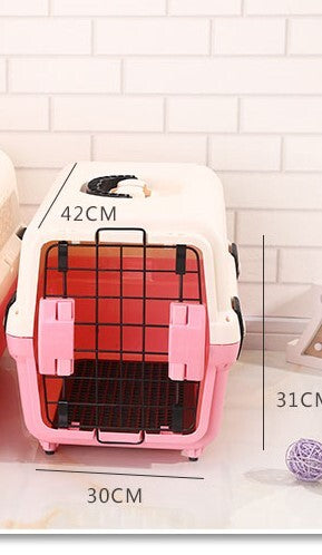 YES4PETS Small Plastic Pet Carrier – Pink
