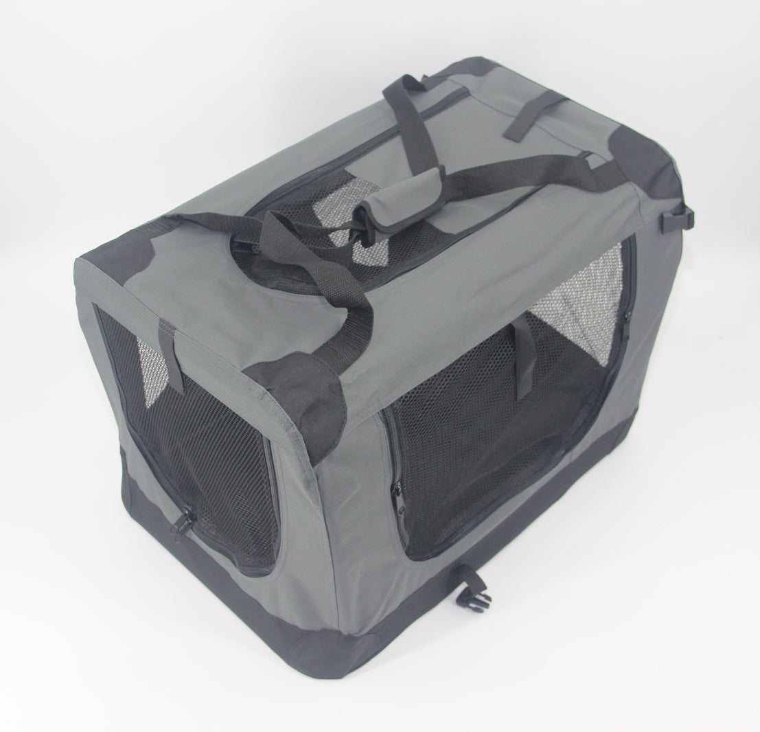 YES4PETS Small Foldable Pet Crate – Grey