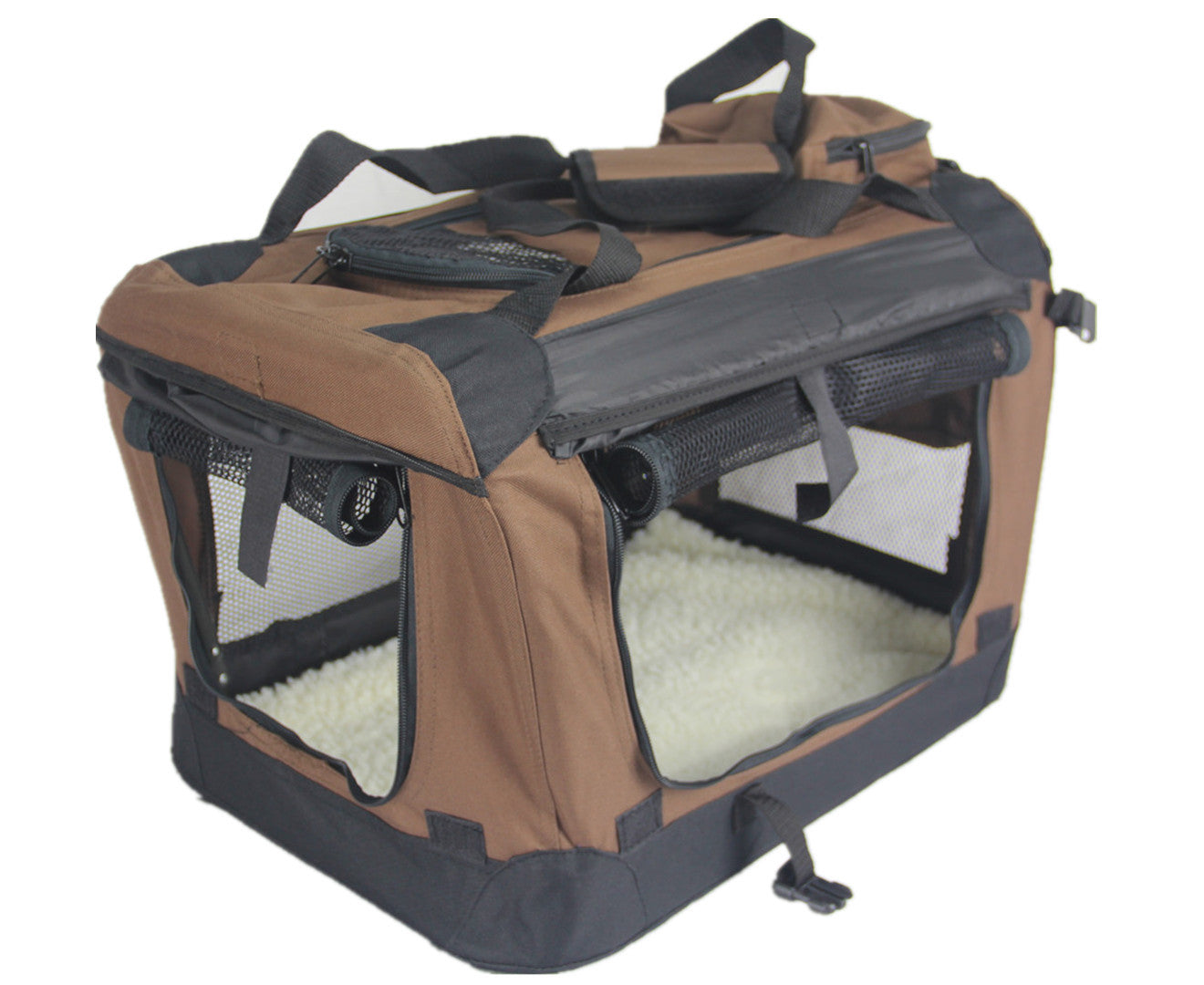 YES4PETS Medium Foldable Pet Crate – Brown