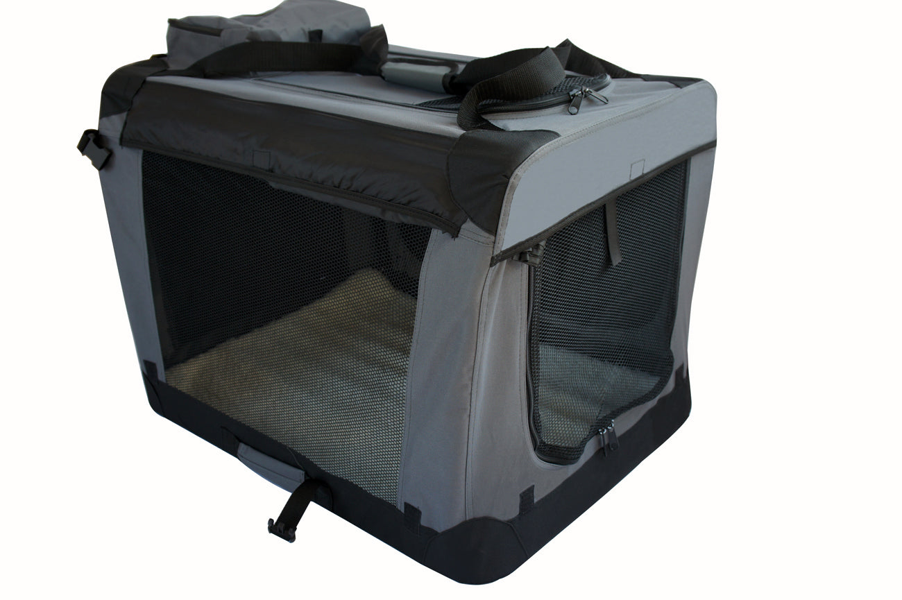 YES4PETS XL Foldable Pet Crate – Grey