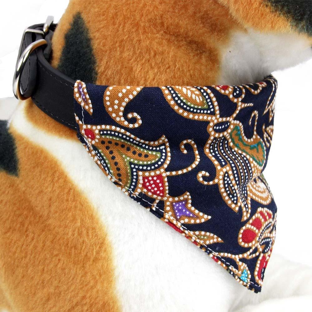 Cotton Pet Bib Cat Headband Dog Saliva Towel - Size L - Khaki