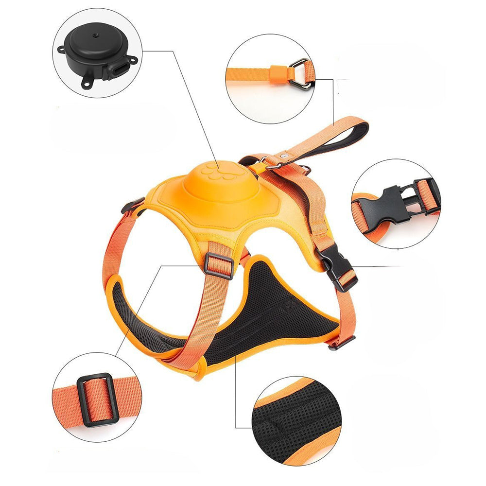 XL Vibe Geeks Ultimate 2-in-1 Reflective Harness Orange