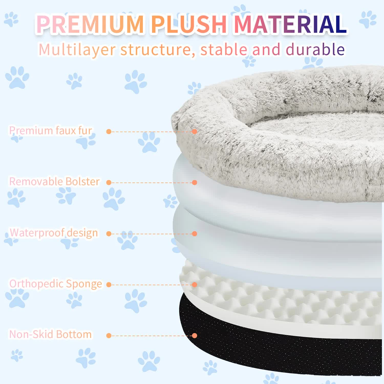 White Donut Pet Bed –  (S)
