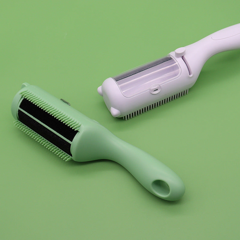 Multi-Function Pet Grooming Brush with Self-Cleaning Feature