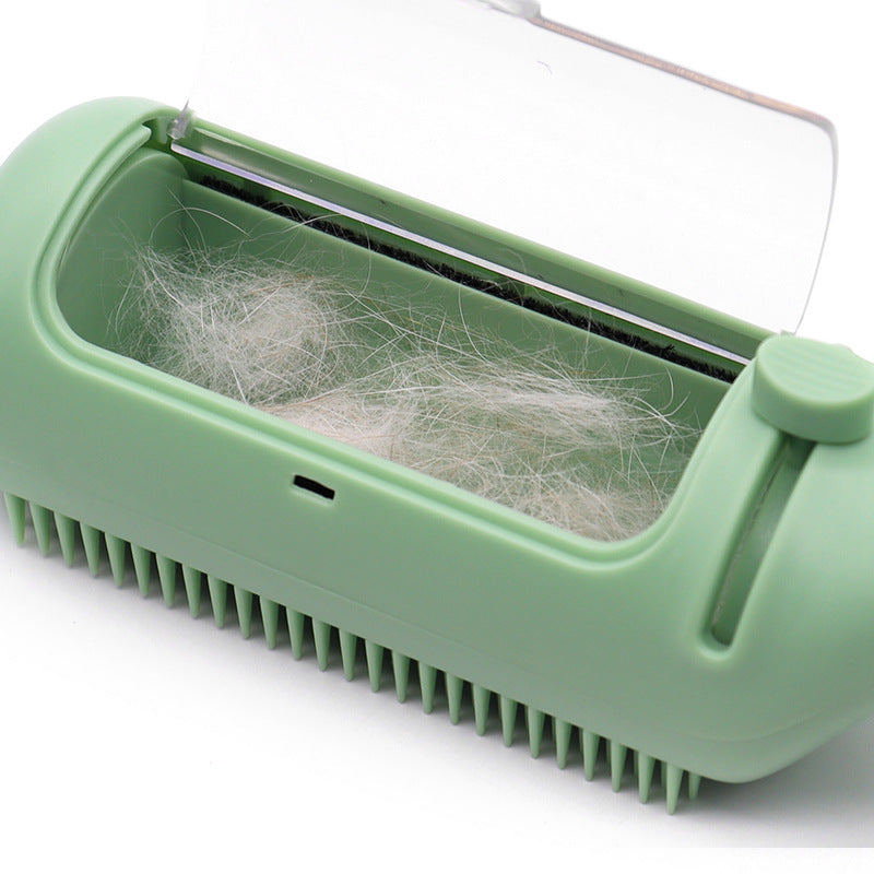 Multi-Function Pet Grooming Brush with Self-Cleaning Feature
