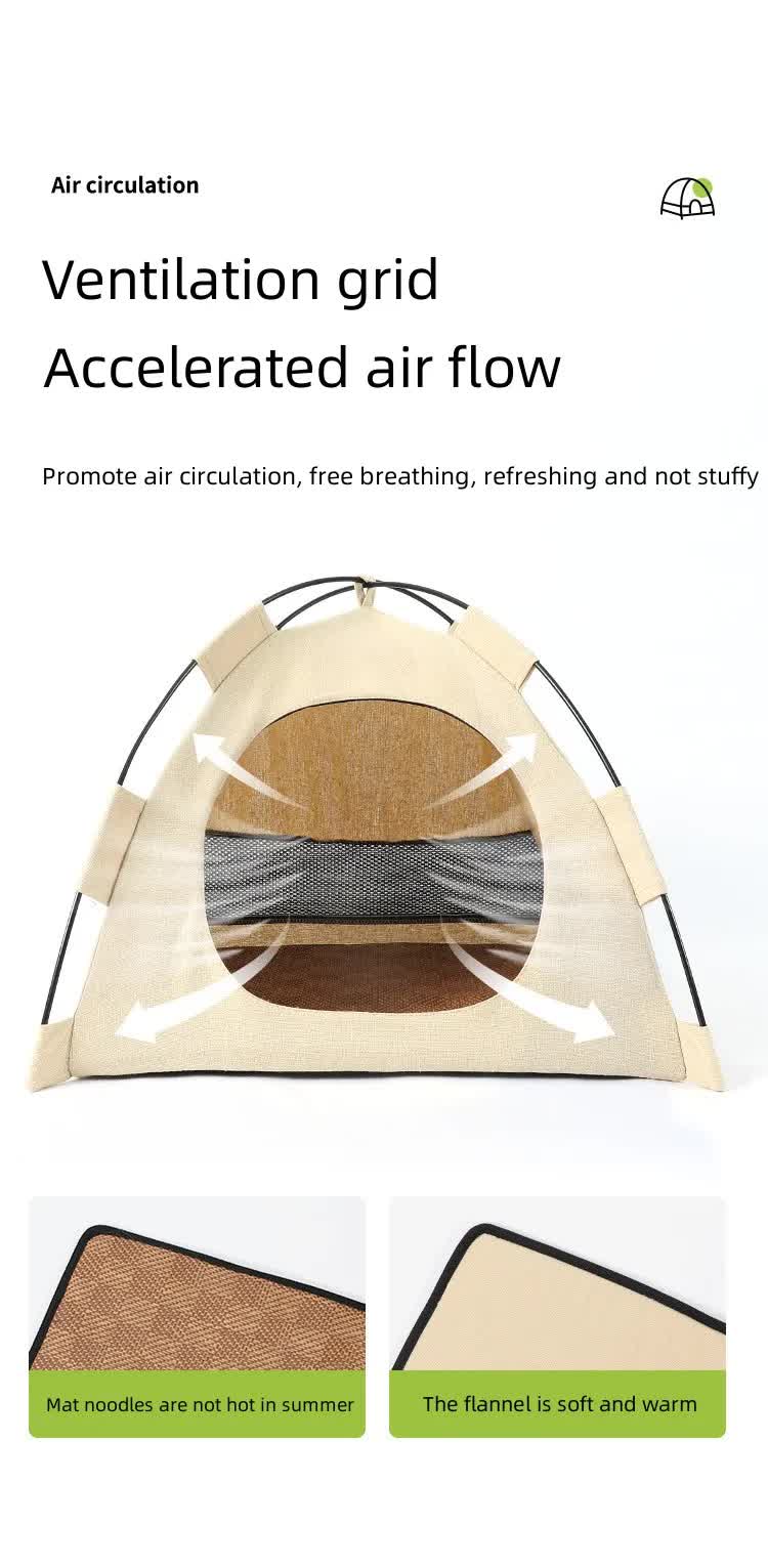 (S) Green Outdoor Cat Tent – Windproof Shelter