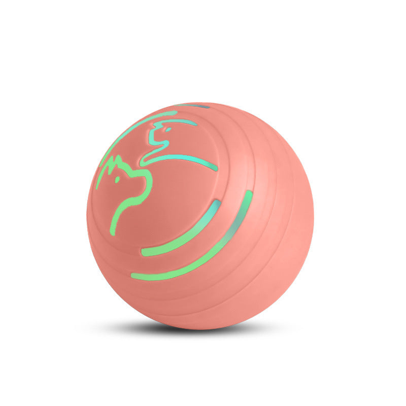 2PCS Pink Rechargeable Automatic Jumping Pet Toy Ball