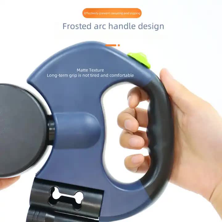 Black Dual Retractable Dog Leash | 2-in-1 Automatic Pet Leash