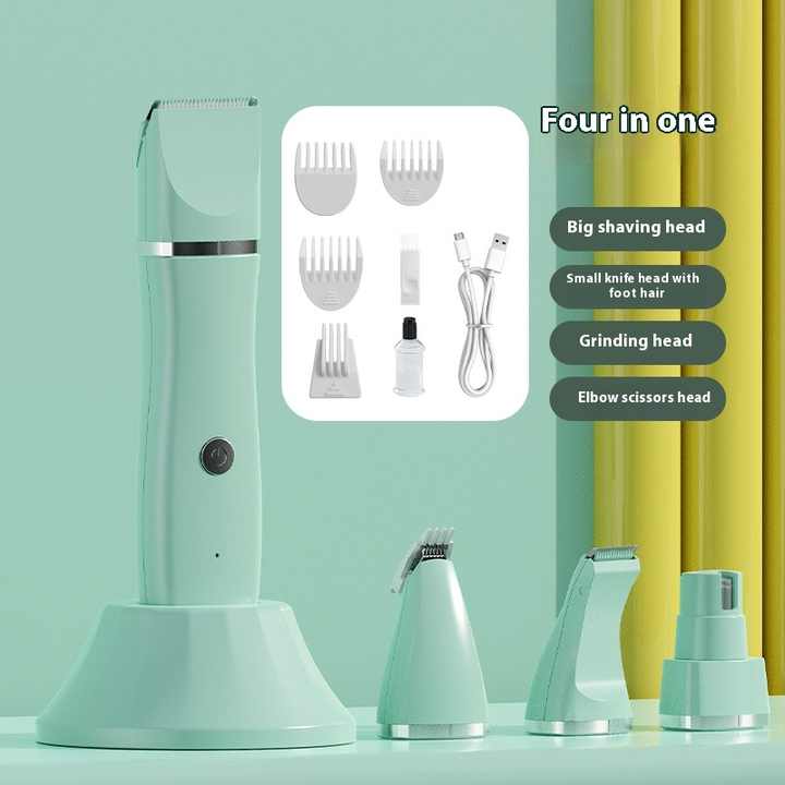 Light Green 4-in-1 Pet Grooming Electric Clippers