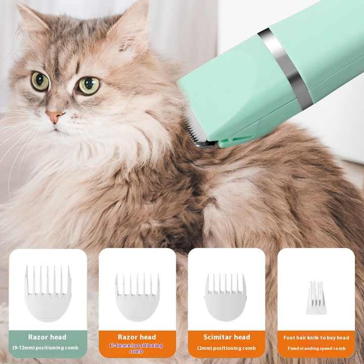Light Green 4-in-1 Pet Grooming Electric Clippers