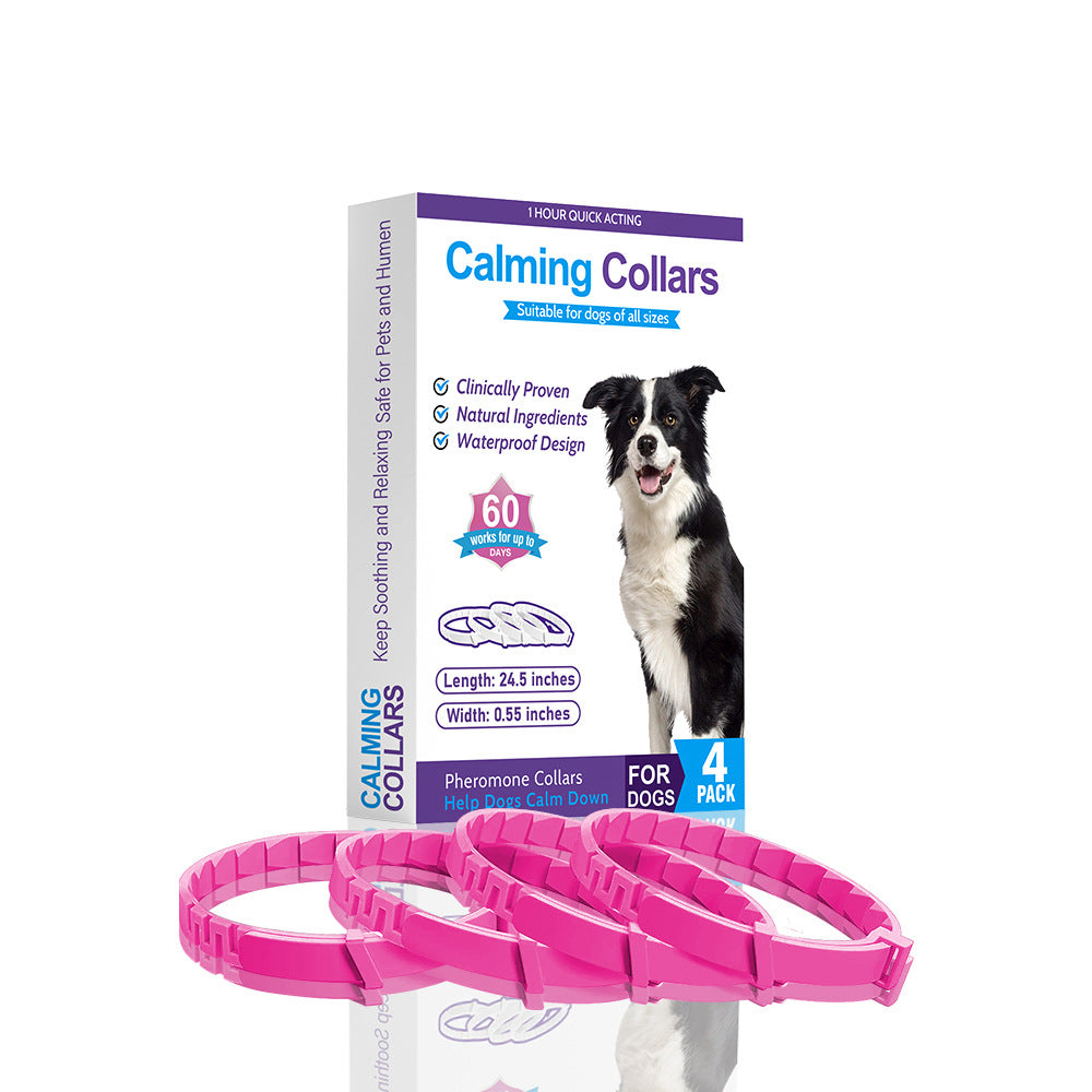 Pink Calming Collars for Dogs - Natural Stress Relief