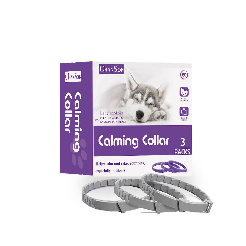 Gray Calming Collars for Dogs - 3 Pack (2 set/6PCS)