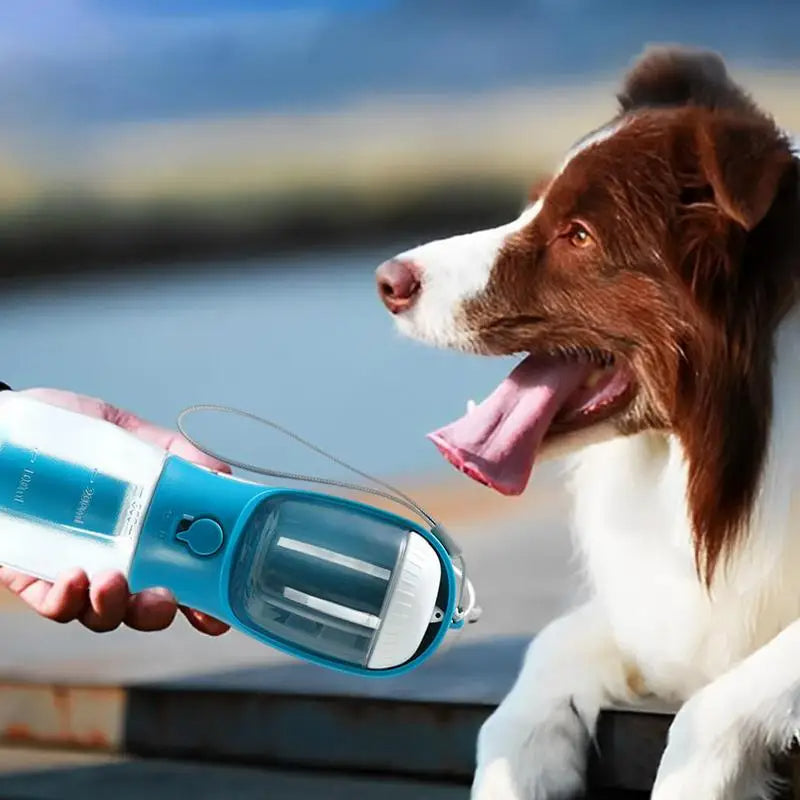 300ml White 3-in-1 Portable Pet Water Bottle