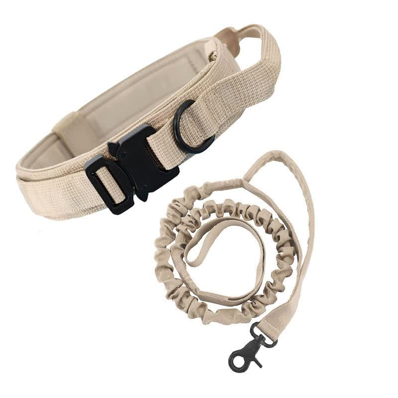 XL khaki Hands-Free Dog Leash with Adjustable Waist Belt