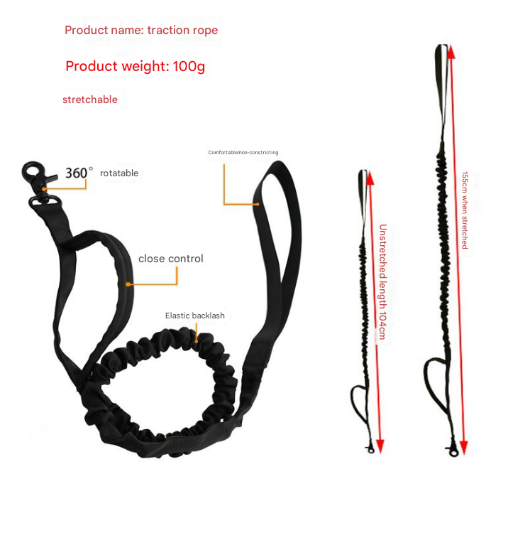 XL khaki Hands-Free Dog Leash with Adjustable Waist Belt