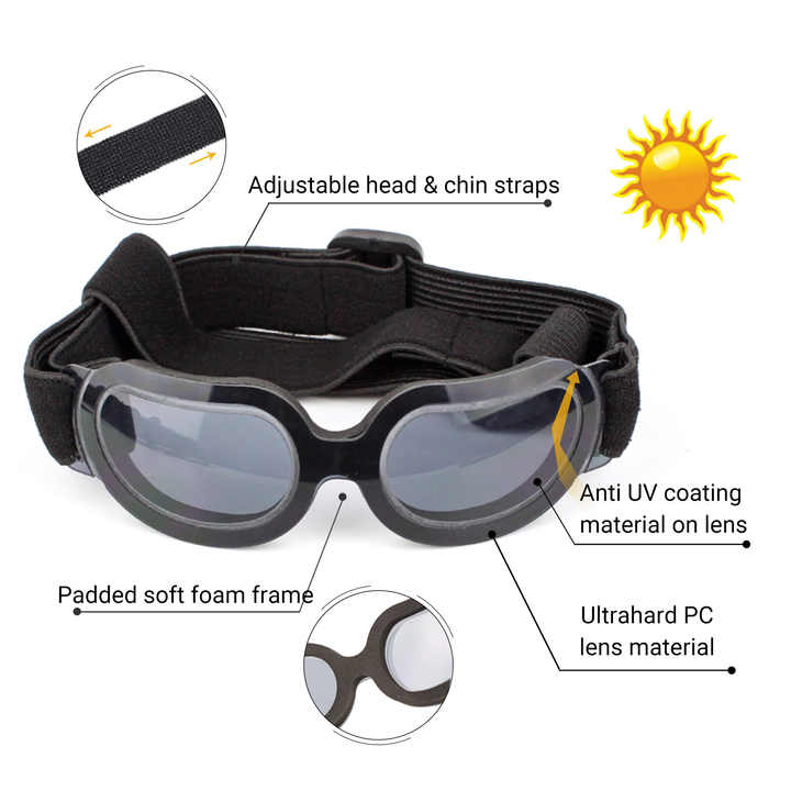 Silver Lenses Pet Sunglasses for Dogs and Cats