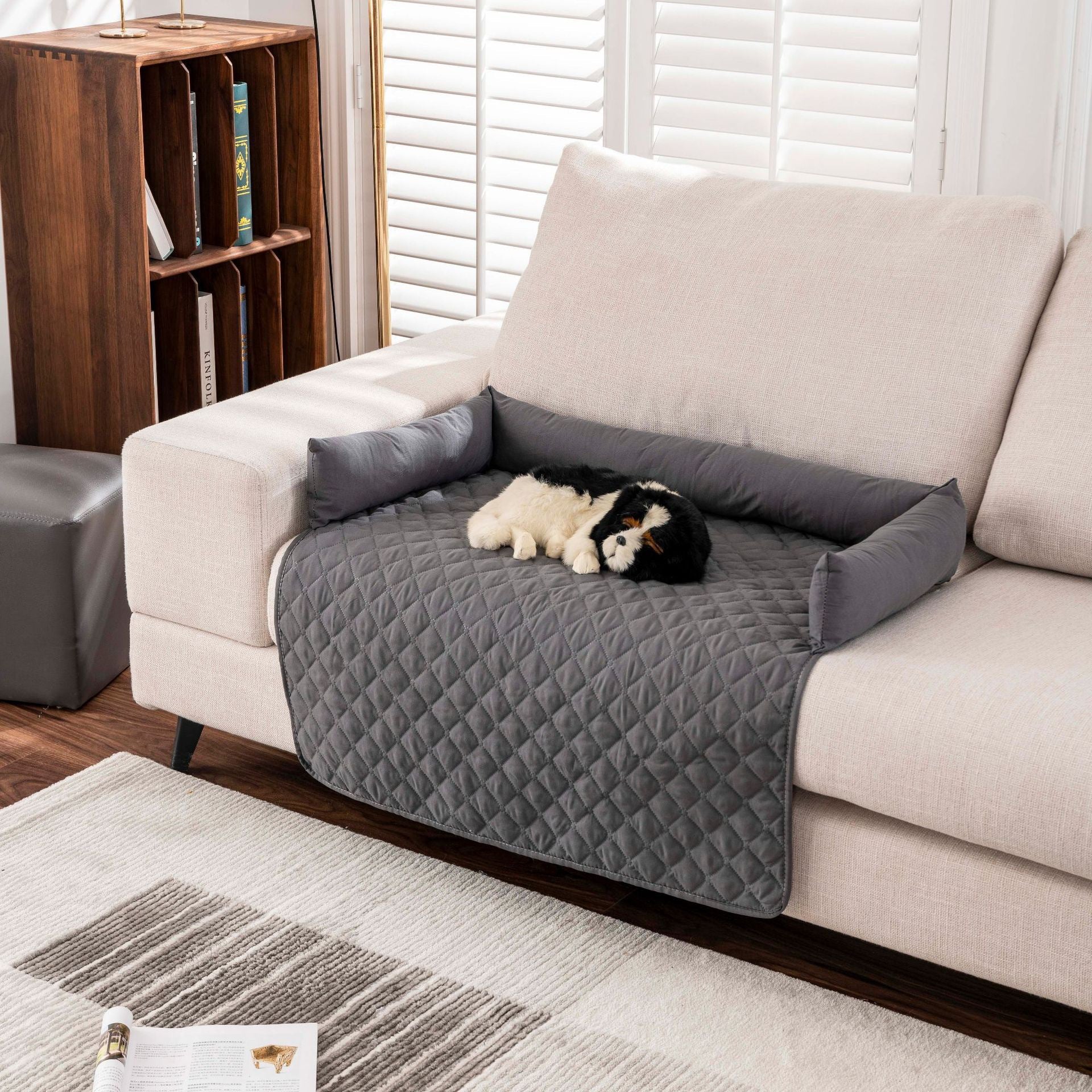 90*90CM Brown Waterproof & Scratch-Resistant Pet Sofa