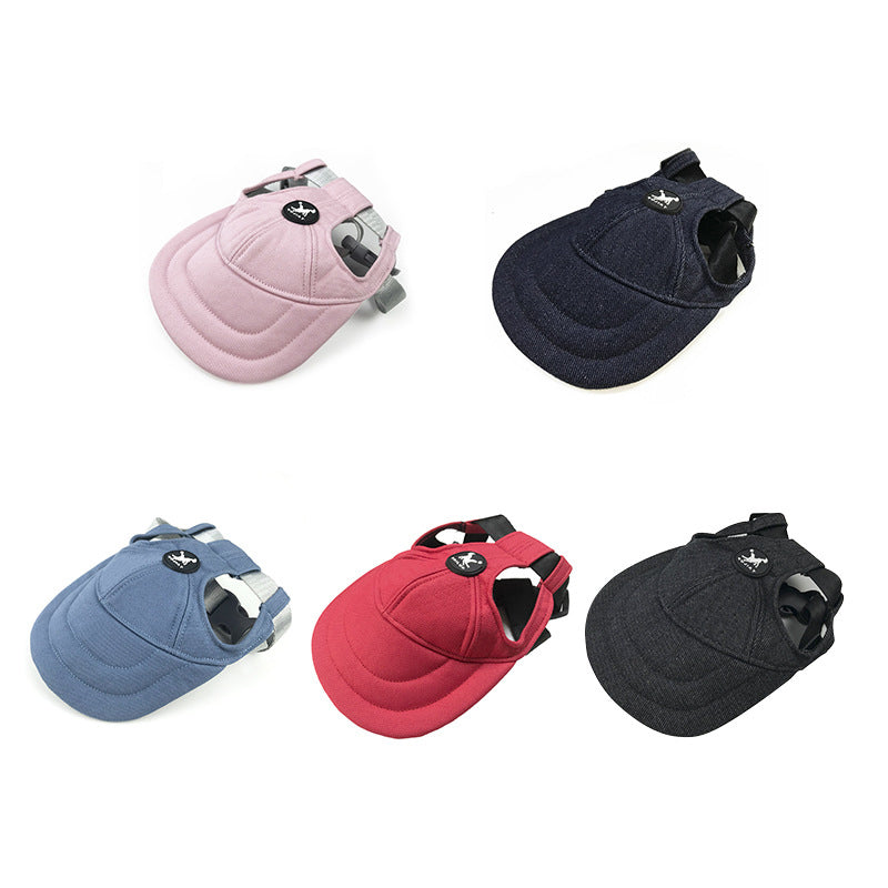 Size L Pink Adjustable Pet Baseball Cap