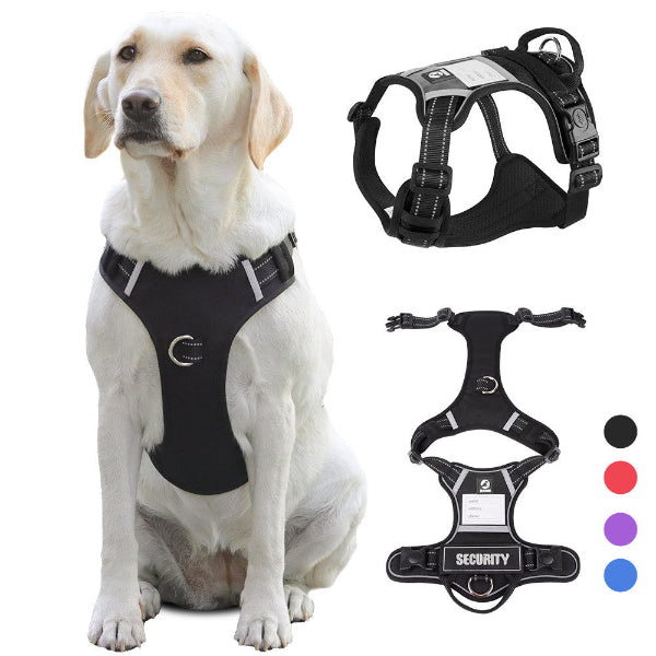 Size S Black Reflective No-Pull Dog Harness