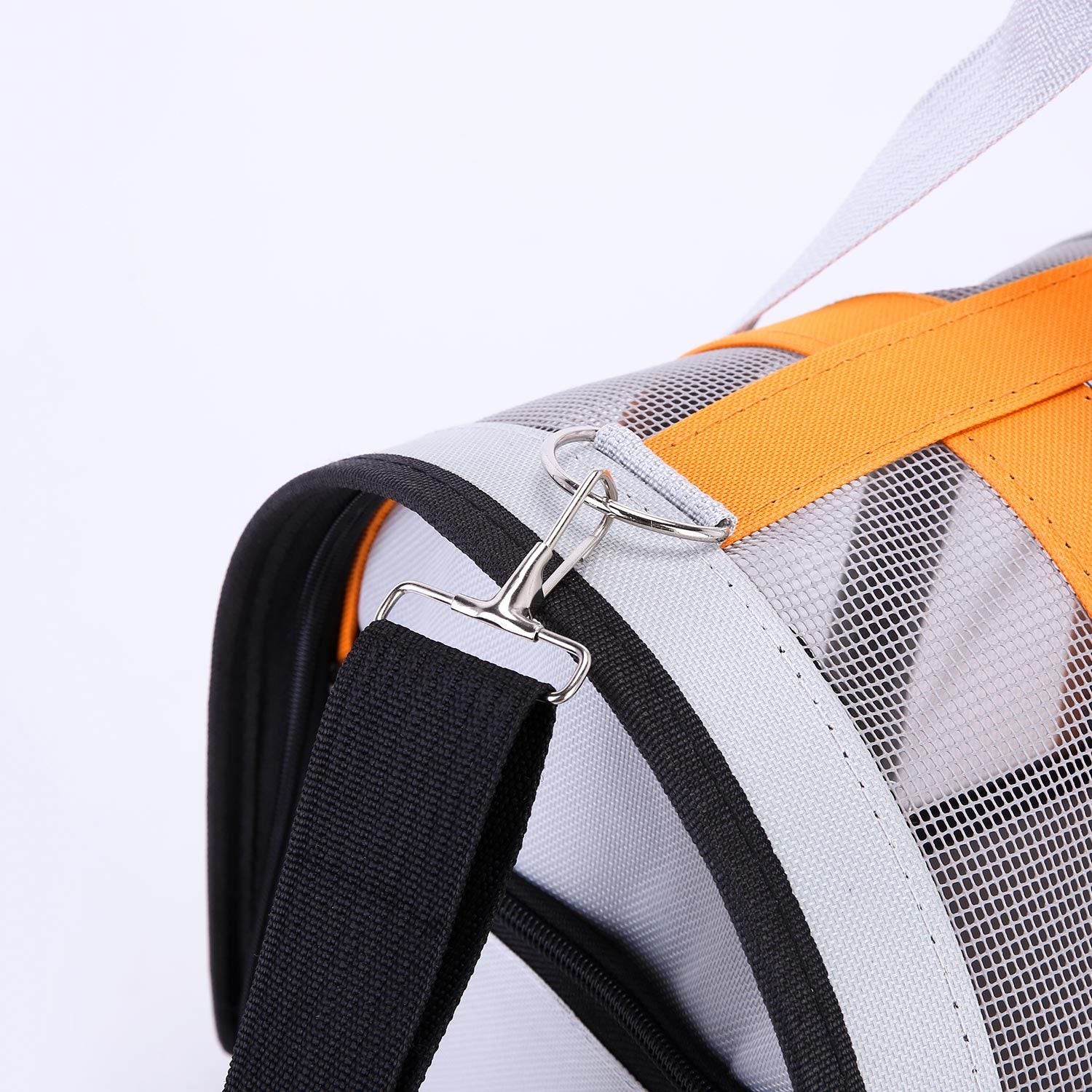 S Blue & White Foldable Pet Carrier