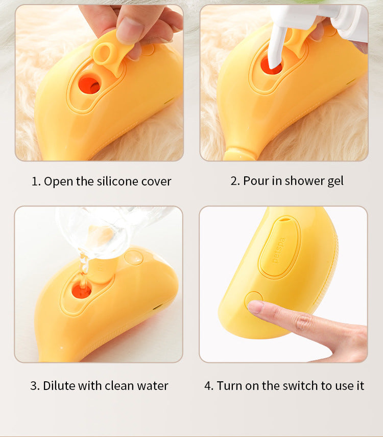 2 PCS Yellow Banana Electric Pet Brush