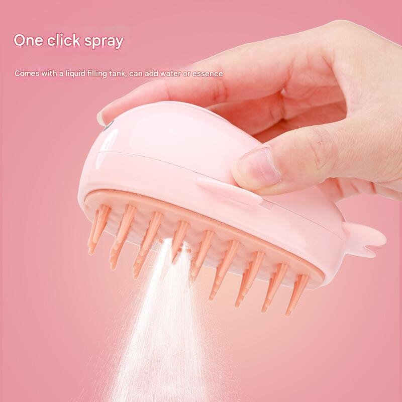 2 PCS Pink Dolphin Electric Pet Brush