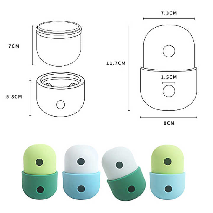 2 Pcs White And Green Interactive Pet Treat Dispensing Ball