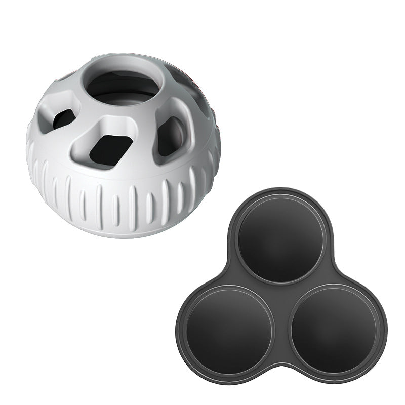 Grey Ball and Black Mold Pet Treat Dispensing Ball