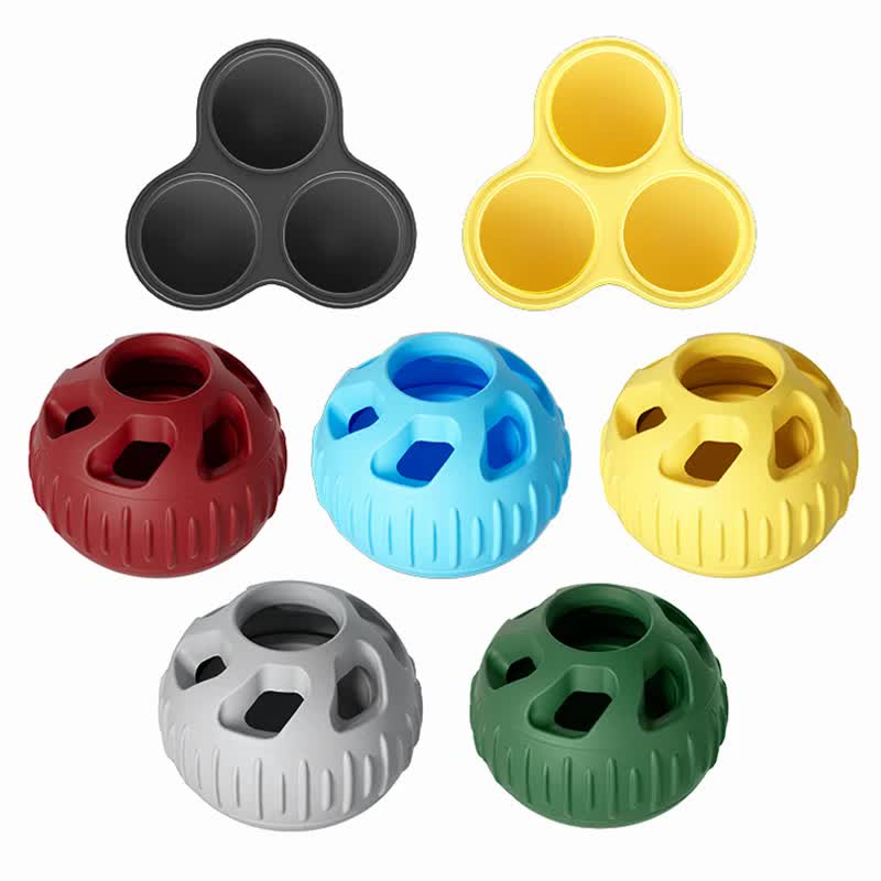 Red Ball and Yellow Mold Pet Treat Dispensing Ball