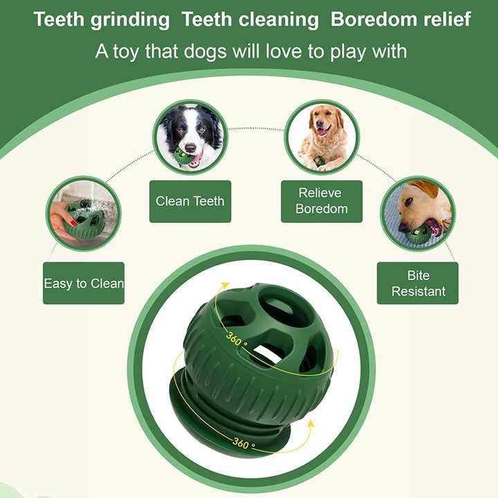 Red Ball and Yellow Mold Pet Treat Dispensing Ball