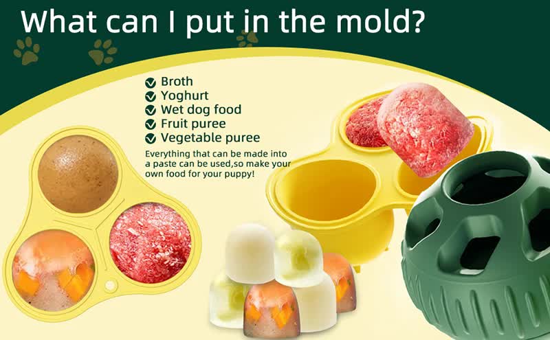 Red Ball and Yellow Mold Pet Treat Dispensing Ball