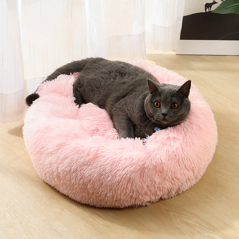 Pink 50cm Cozy Round Pet Bed